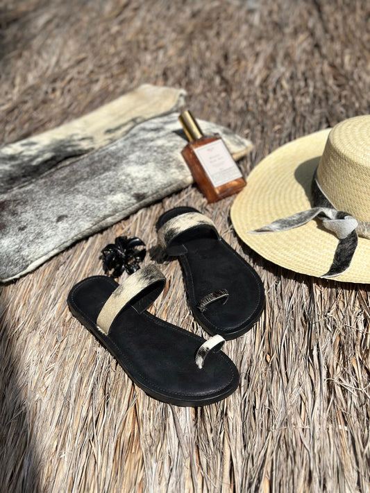 The Xela Cowhide Sandals