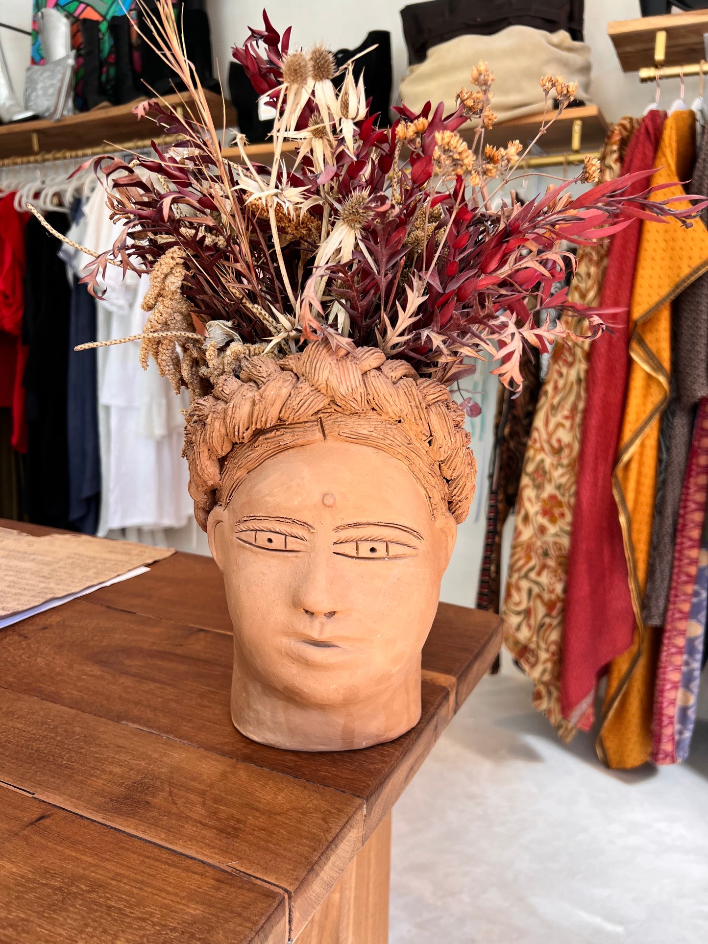 Handmade Face Plant Pot