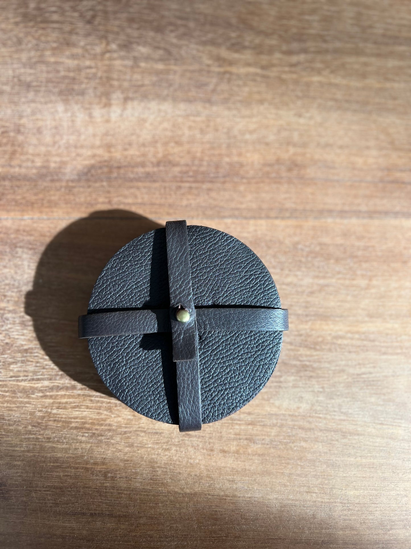 Set of 4 Leather Coasters