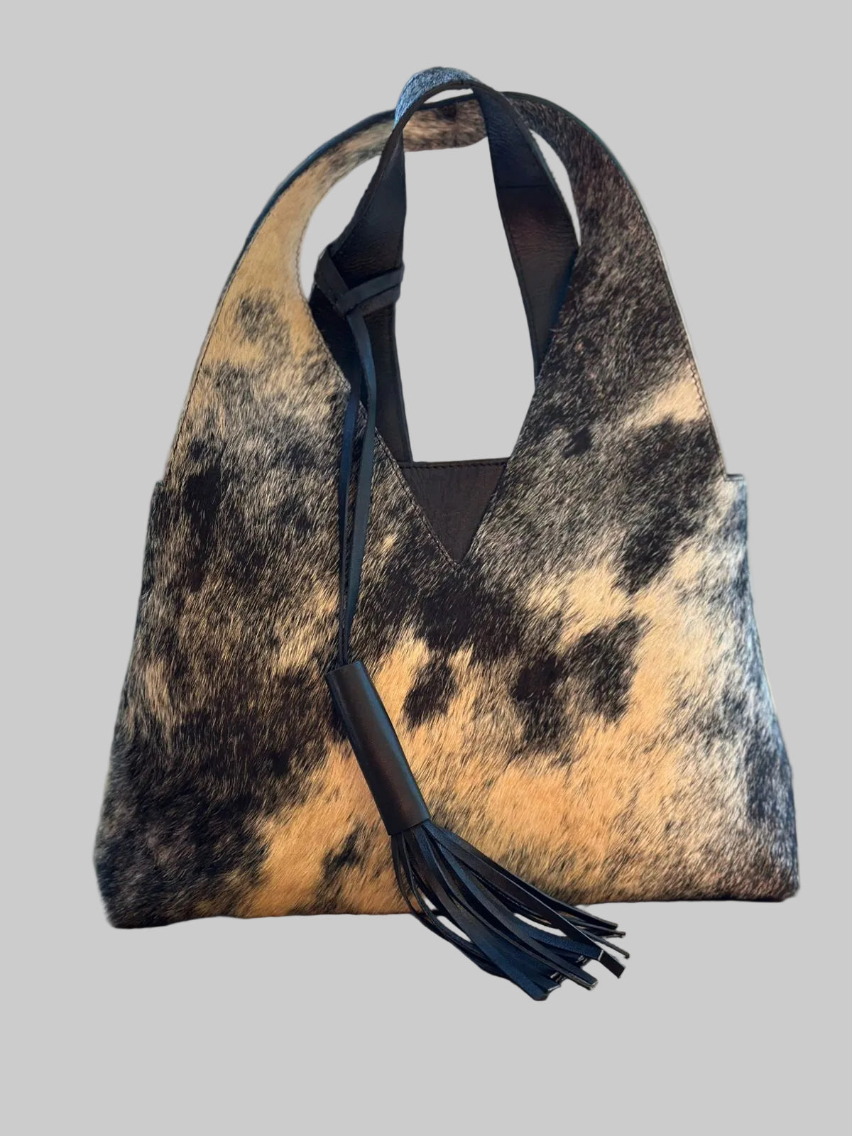 Cowhide Bag with Tassels