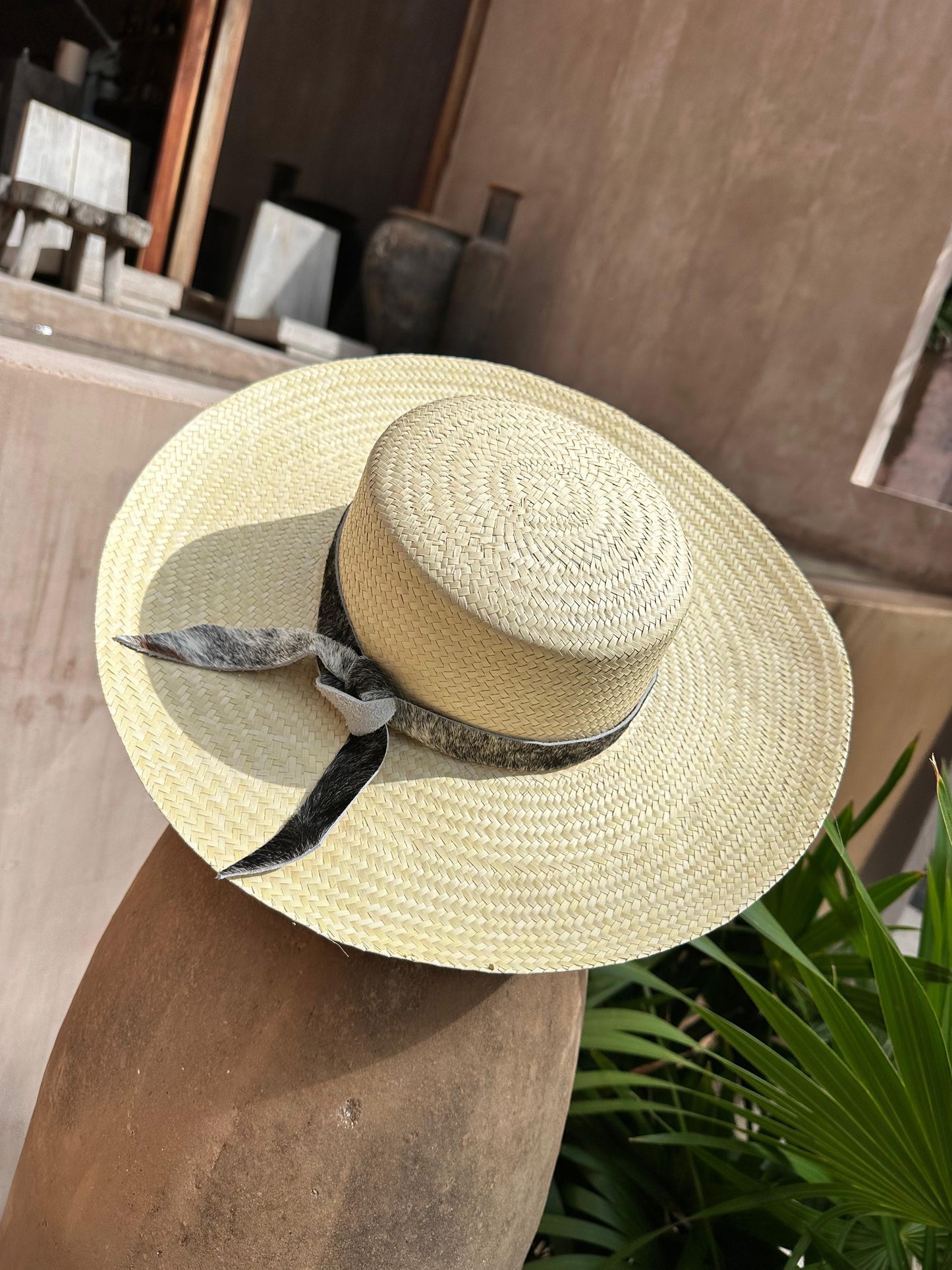 Handmade Hat with Cowhide Strap