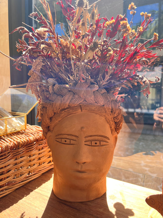 Handmade Face Plant Pot