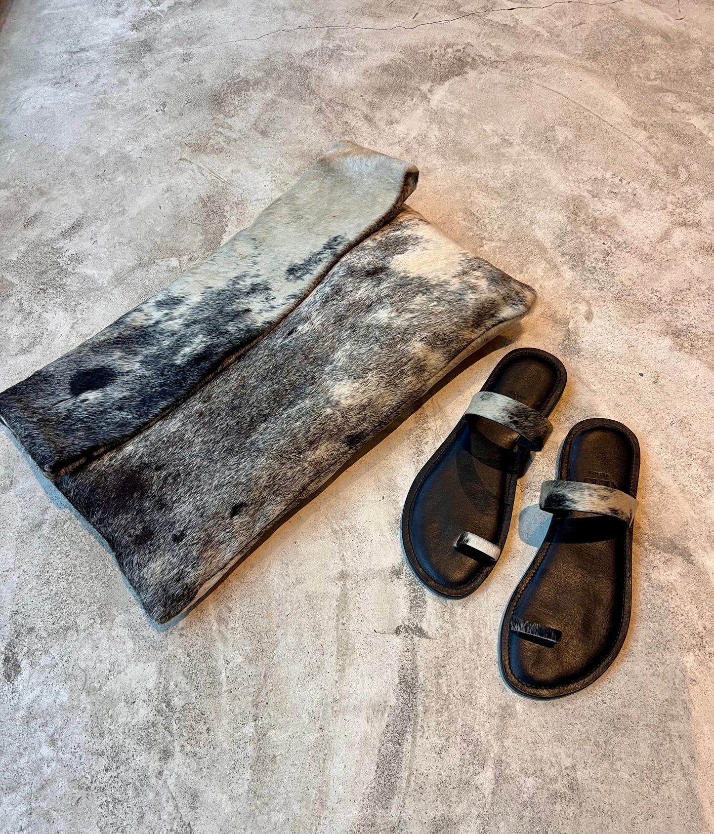 Folded Cowhide Clutch