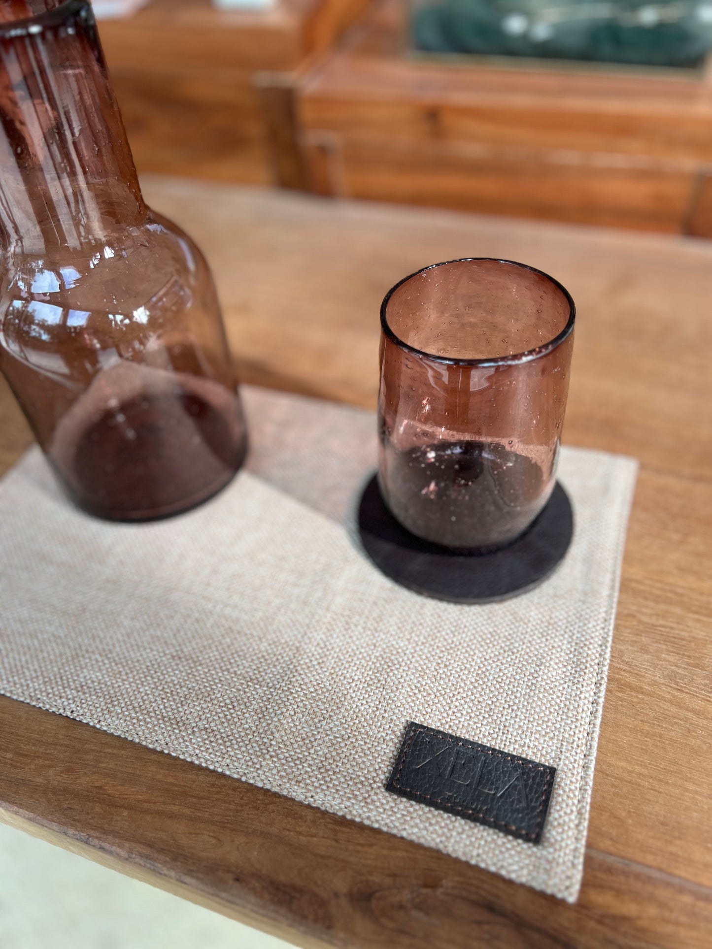 Set of 4 Leather Coasters