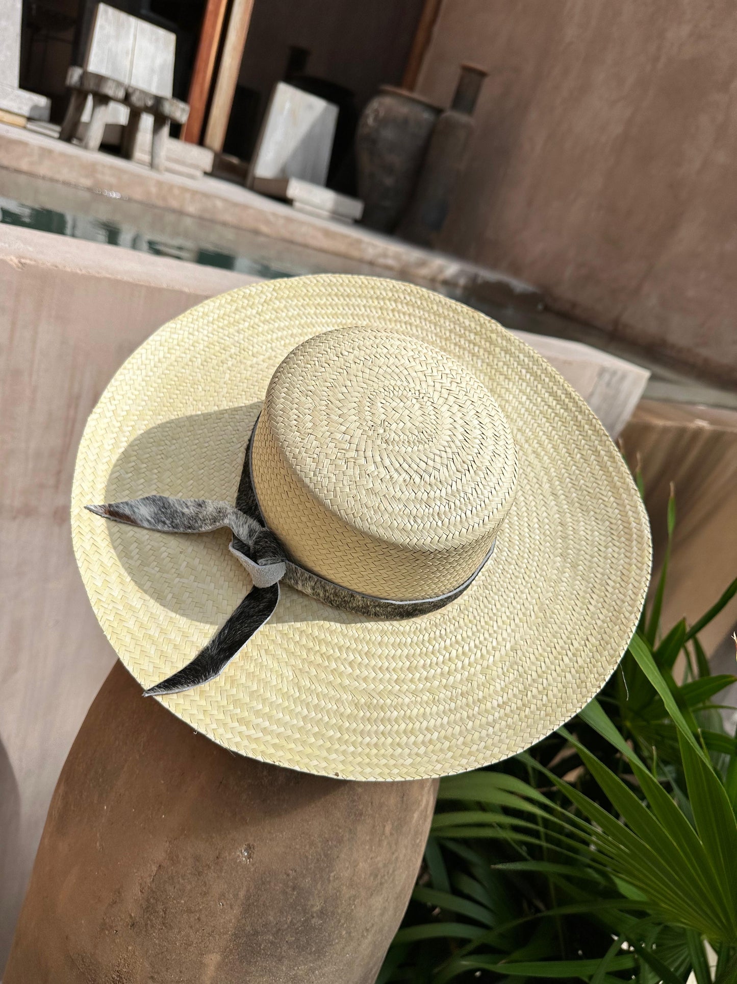 Handmade Hat with Cowhide Strap