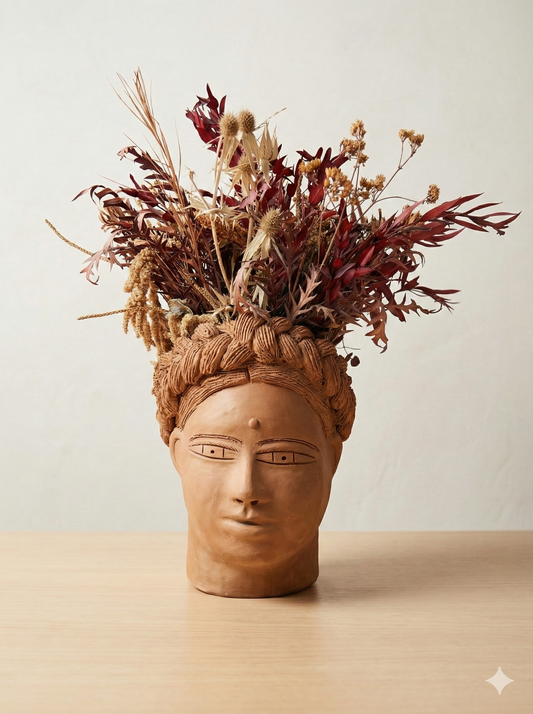 Handmade Face Plant Pot